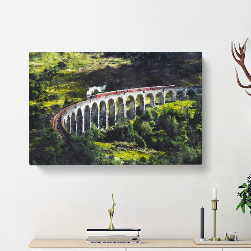 Steam Train in Scotland Abstract - Wrapped Canvas, 35cm H x 50cm W x 3cm D