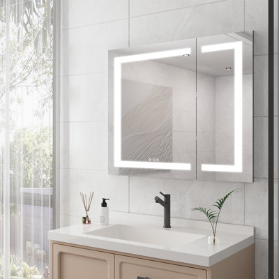 Armoire à pharmacie 36 po x 30 po avec miroir de coiffeuse à DEL