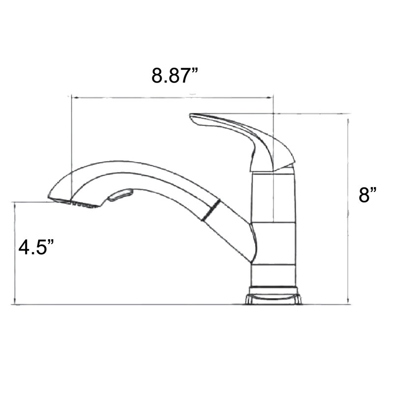 Allora USA Pull Out Kitchen Faucet, Brushed Nickel
