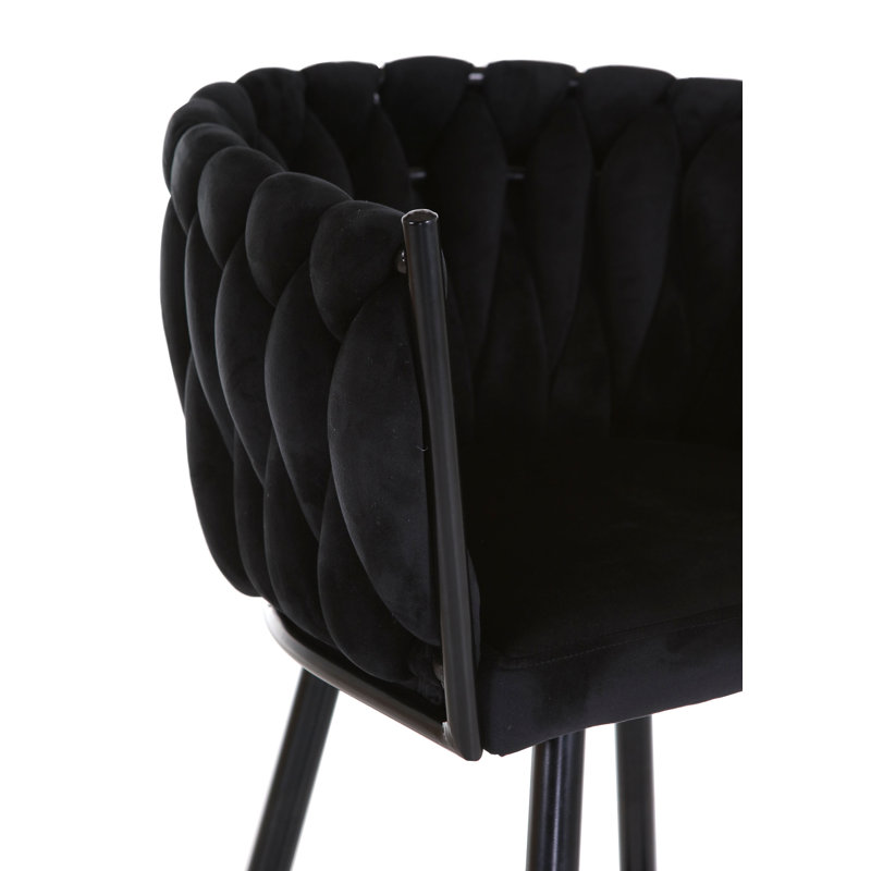 Tattnall Upholstered Counter Stool, Black