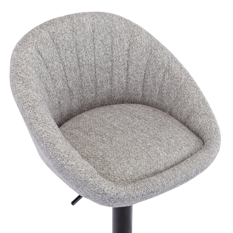 Tabouret de bar pivotant à hauteur réglable, Gris
