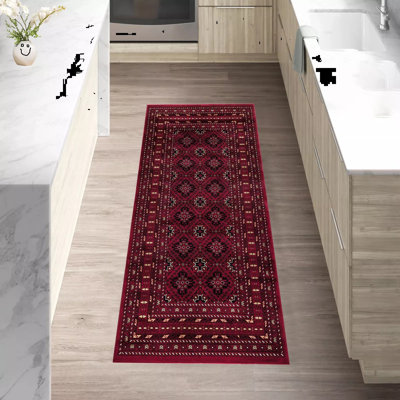 Runner 60 cm x 220 cm Floral Flokati