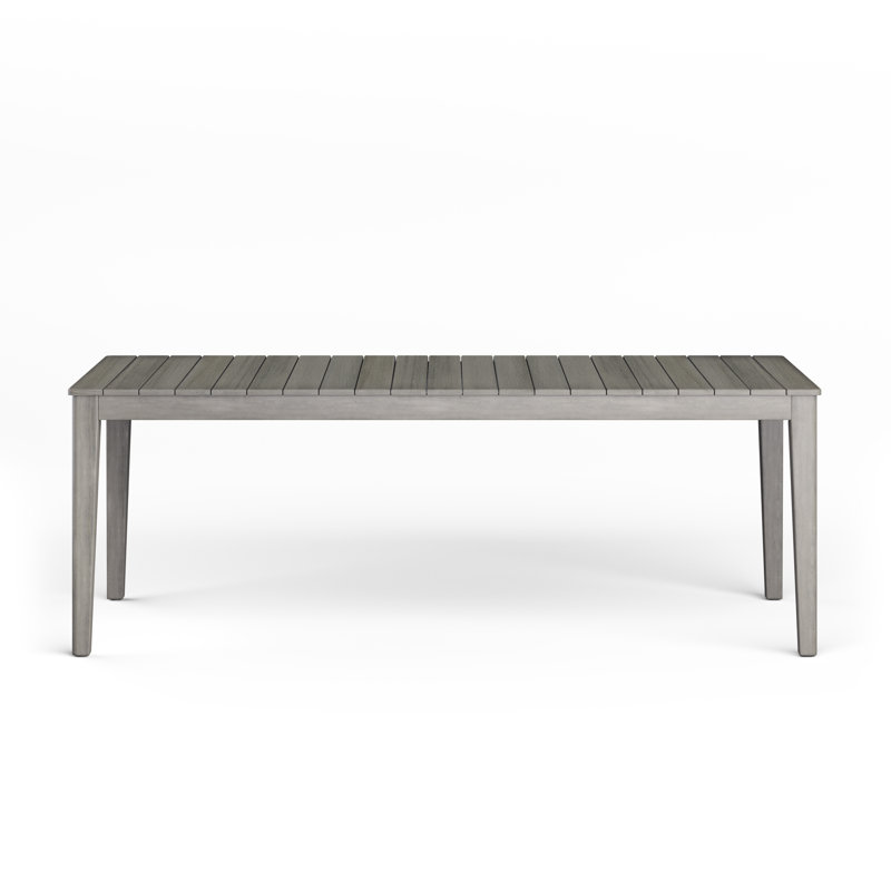 Carmel 83" Distressed Weathered Grey Solid Acacia Outdoor Dining Table