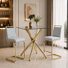 Table haute de bar carrée de 91 cm (36 po) de hauteur, style bistro/pub, avec repose-pieds en métal