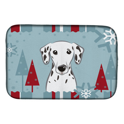 Tapis de séchage dalmatien de noël winter