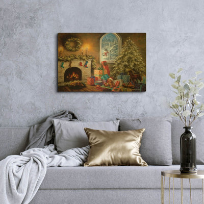 'Not A Creature Was Stirring' By Nicky Boehme Gold Metal Wall Art, 16" x 12"