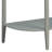 Grey Oak And Grey Half Moon Console Table With Bottom Shelf