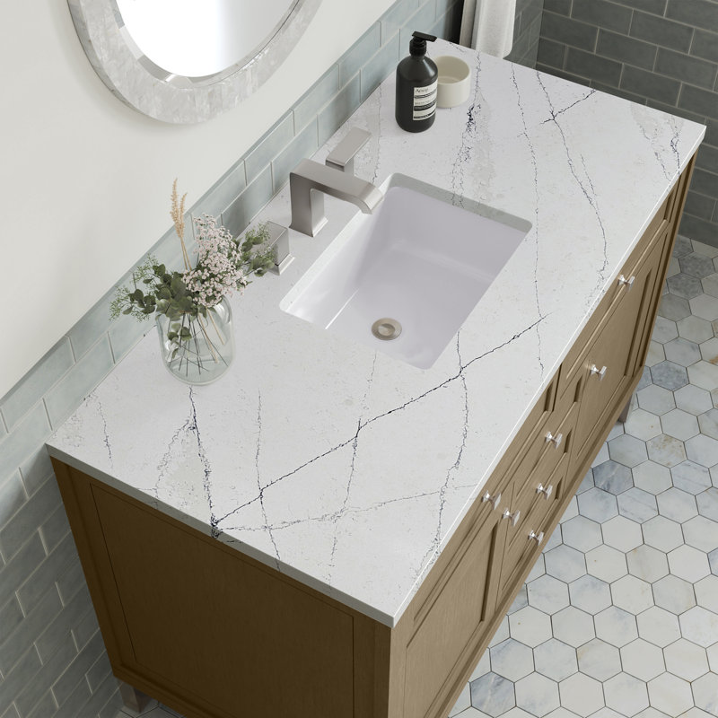 Chicago 48'' W Single Vanity, Walnut Whisper, Ethereal Noctis