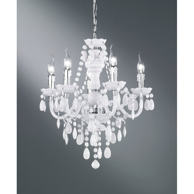 5 - Light Chandelier, White