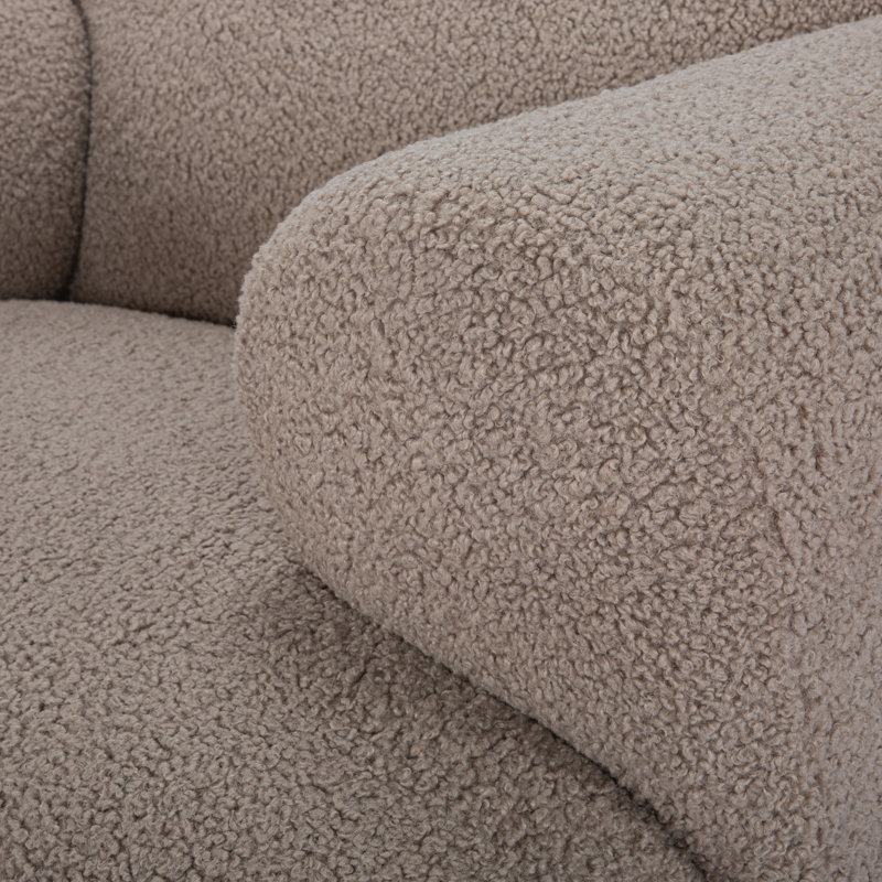 Kuma Club Chair, Brown Sherling