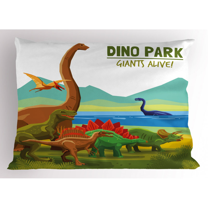 Dino Polyester Sham Set, Twin