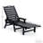 Corin Modern Adjustable Patio Chaise Lounge With Cup Holder And Wood-Grain HDPE-126137638