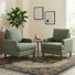 Ensemble de 2 fauteuils avec pieds en bois massif