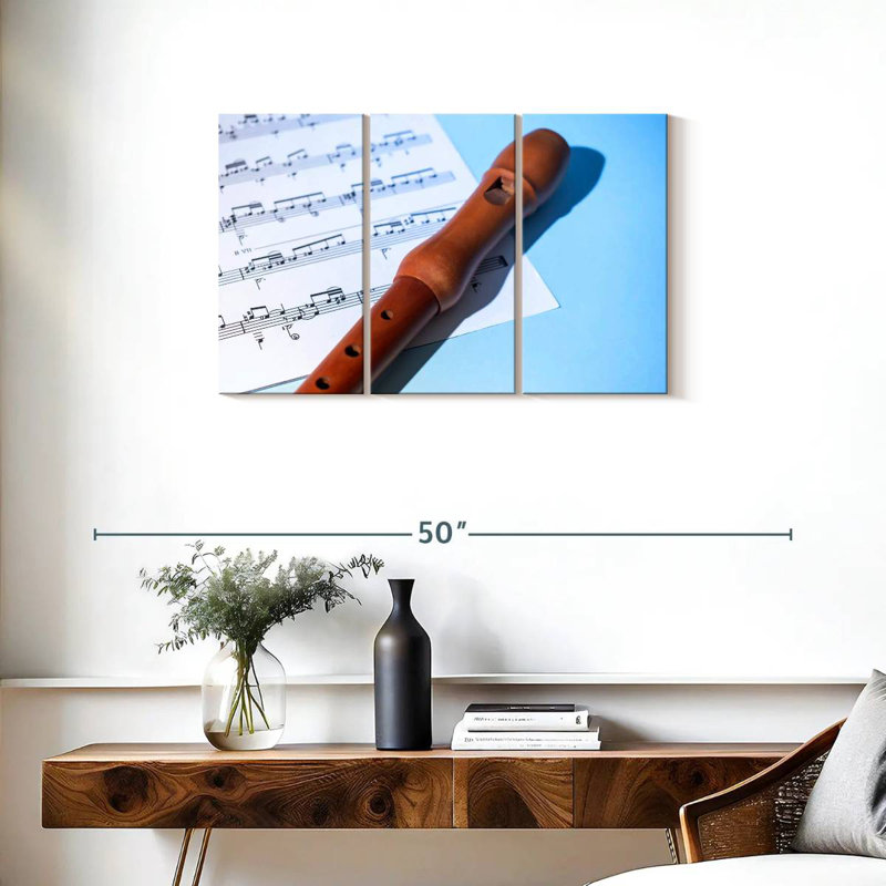 Wooden Recorder, 20" H x 33" W