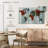 " Artisanal World Map Wall Art Multi Piece Canvas Print " 3 - Pieces-513764464