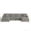 Canapé modulaire rembourré en chenille 6 pièces avec coussins décoratifs et repose-pieds amovibles 6 pièces-1794870453-1794870456