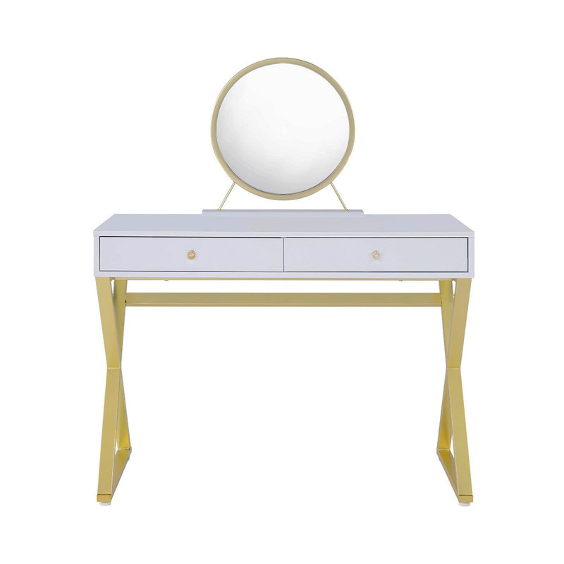 Vanity Desk W/Mirror & Jewelry Tray