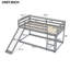 Lit simple superposé simple avec glissade et structure solide en gris - Idéal pour les espaces compacts-2030723835