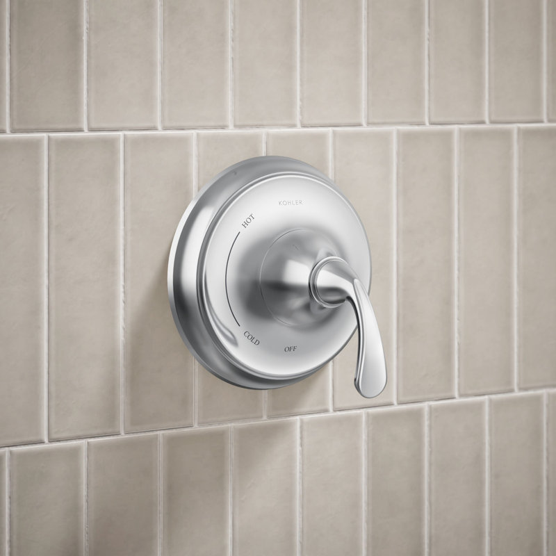 Kohler Forté Sculpted Rite-Temp Tub and Shower Faucet, Polished Chrome
