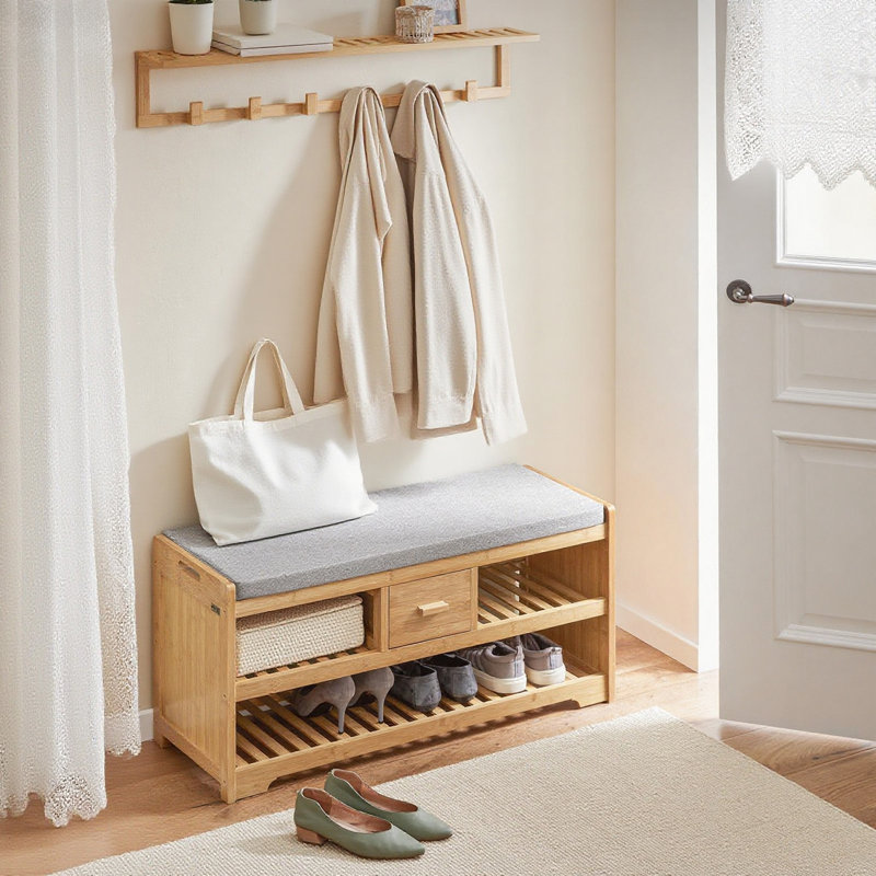 6 Pair Shoe Storage Bench
