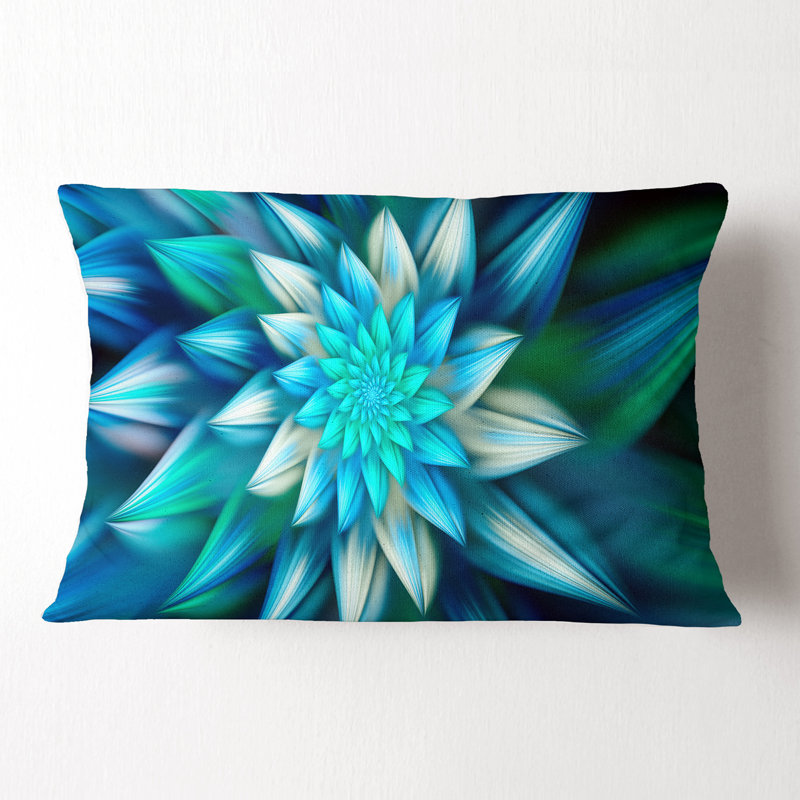 Coussin lombaire floral à fleurs fractales