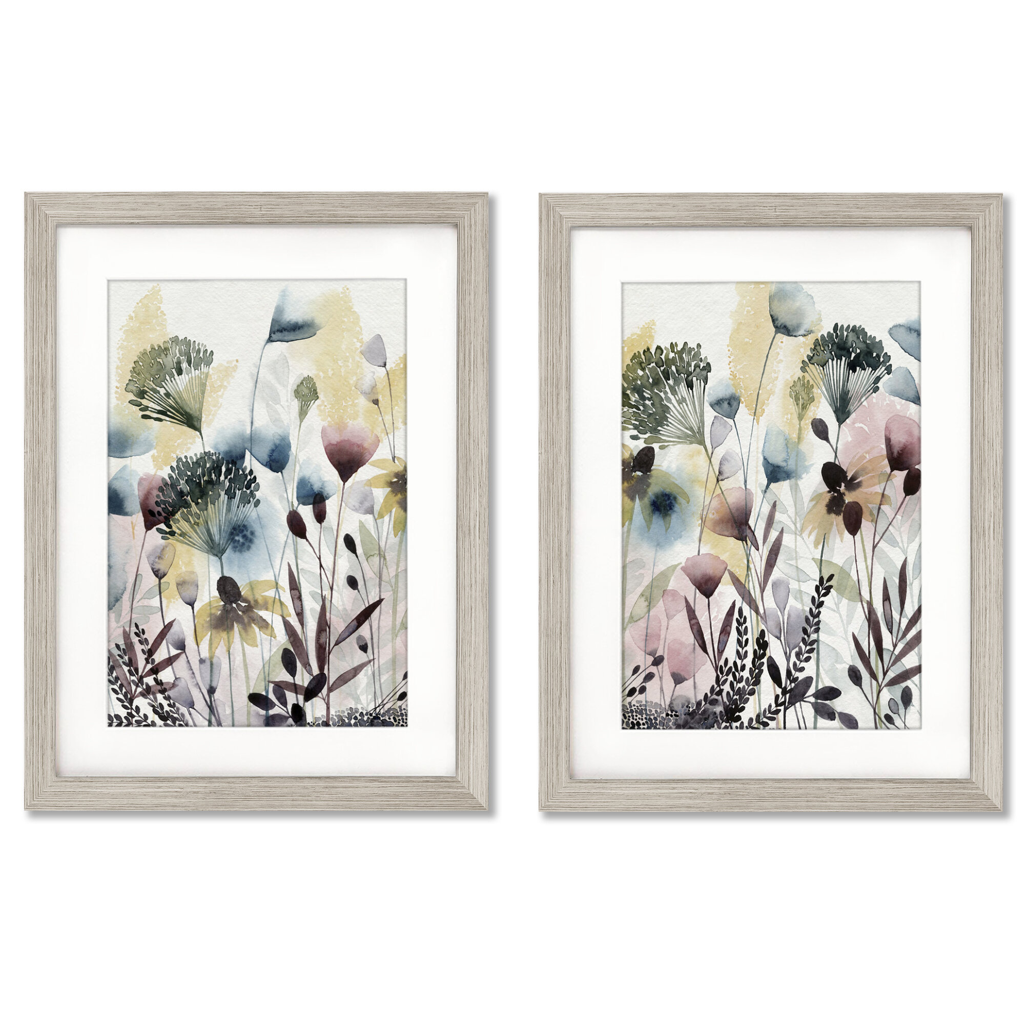 Watercolor Wildflowers Frames Summer Collection
