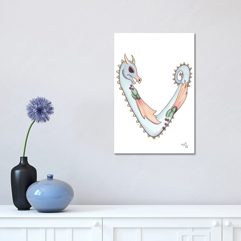 Monster Letter V by Might Fly Art & Illustration - Wrapped Canvas Print, 30.48 cm H x 45.72 cm W