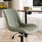 Armless Swivel Office Chair Faux Leather Upholstered Waterproof Desk Chair Ergonomic Adjustable Computer Chair-1106344808