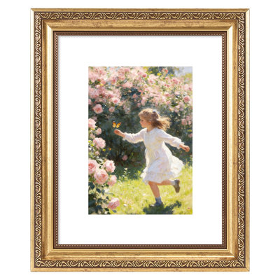  Cadre photo rétro 4 x 6 avec passe-partout 3,5 x 5, élégant cadre rétro 4 x 6 pour affichage mural ou de table, paquet de 1