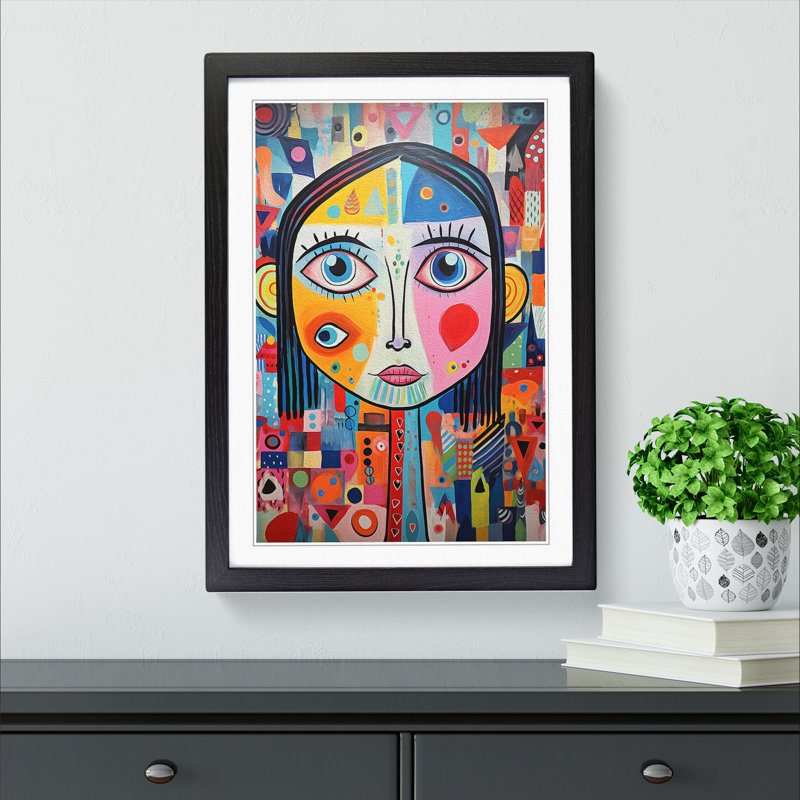 Kids Expressionism - Wall Art, Black Framed, 46cm H x 34cm W x 2cm D