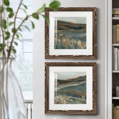 Copper Dusk I - ensemble de 2 peintures encadrées