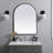 Sabine Metal Arch Wall Mirror-272105429-272105253