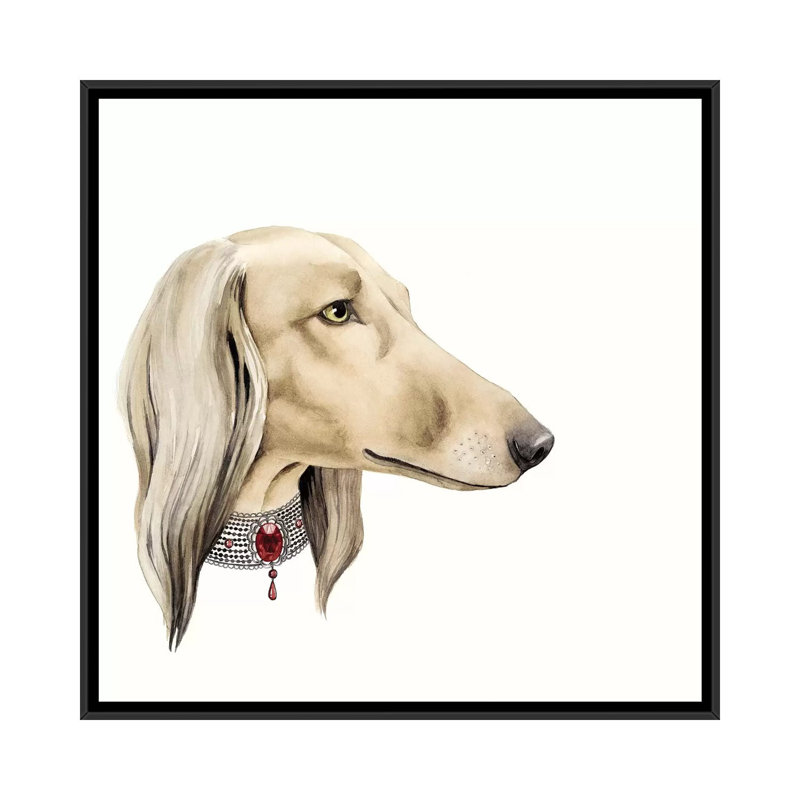« haute hounds iv », reproduction d’art sur toile, H 37 po x l 37 po x P 1,5 po, Toile avec cadre noir, Pas de tapis
