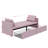 Modern Upholstered Chaise Lounger Daybed - A Small Single Size With 2 Built-In Drawers-1434645719
