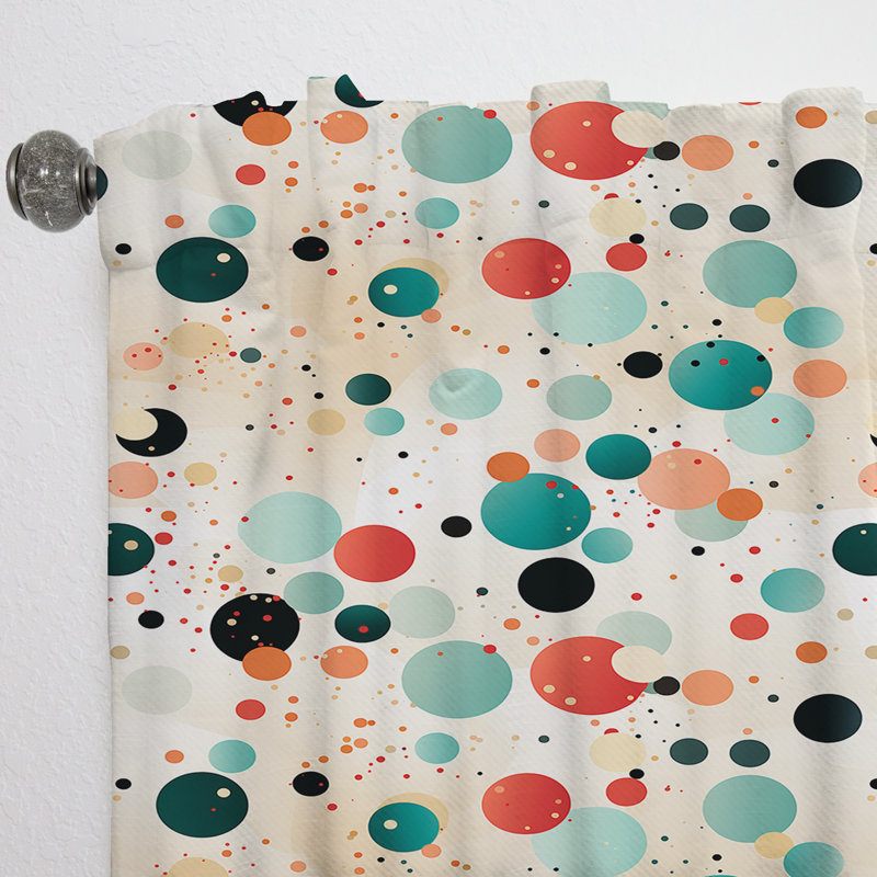 Global Polka Dot - Rideau abstrait - Rideau abstrait obscurcissant - 1 panneau, L 52 po x L 63 po