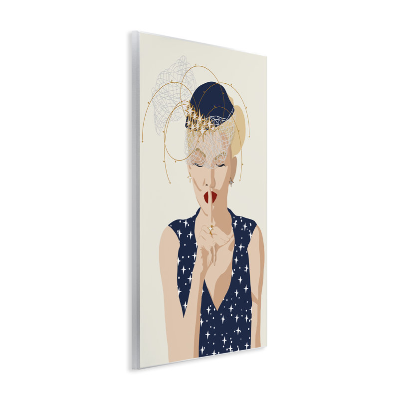 «Chic Fashionista Portrait Wall Art» par Jen Bucheli, H 19 po x l 13 po