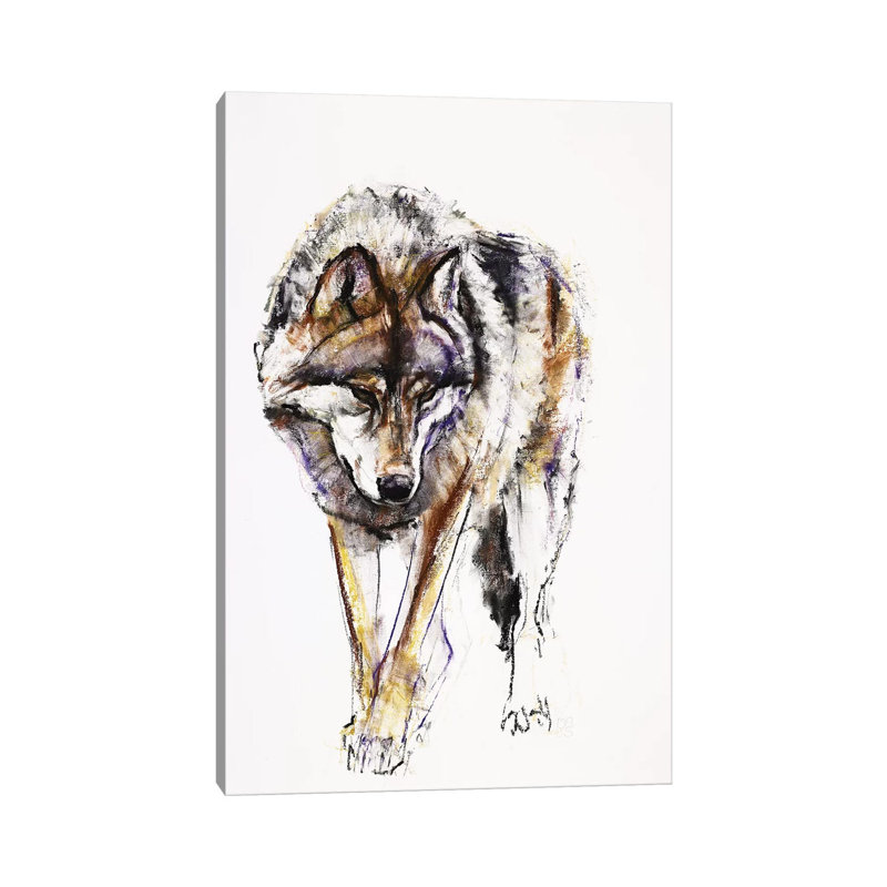 European Wolf by Mark Adlington - Wrapped Canvas Print, 30.48 cm H x 45.72 cm W