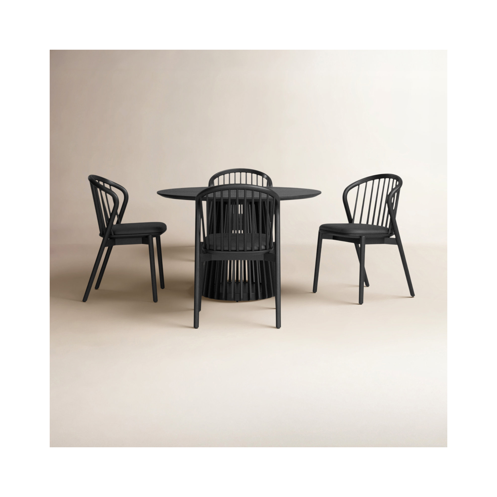 Buffolino 5 - Piece Extendable Dining Set, Black, Black