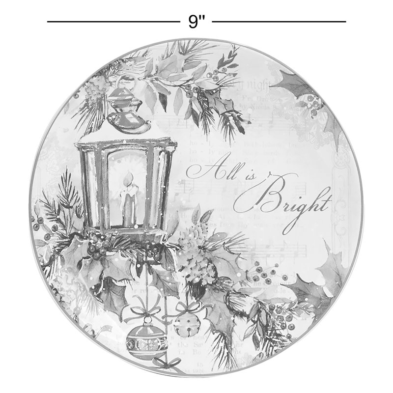 Ensemble de 4 assiettes à dessert Silent Night
