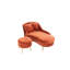 Coussin lombaire d'intérieur en chenille de 58 po avec repose-pieds-578598875