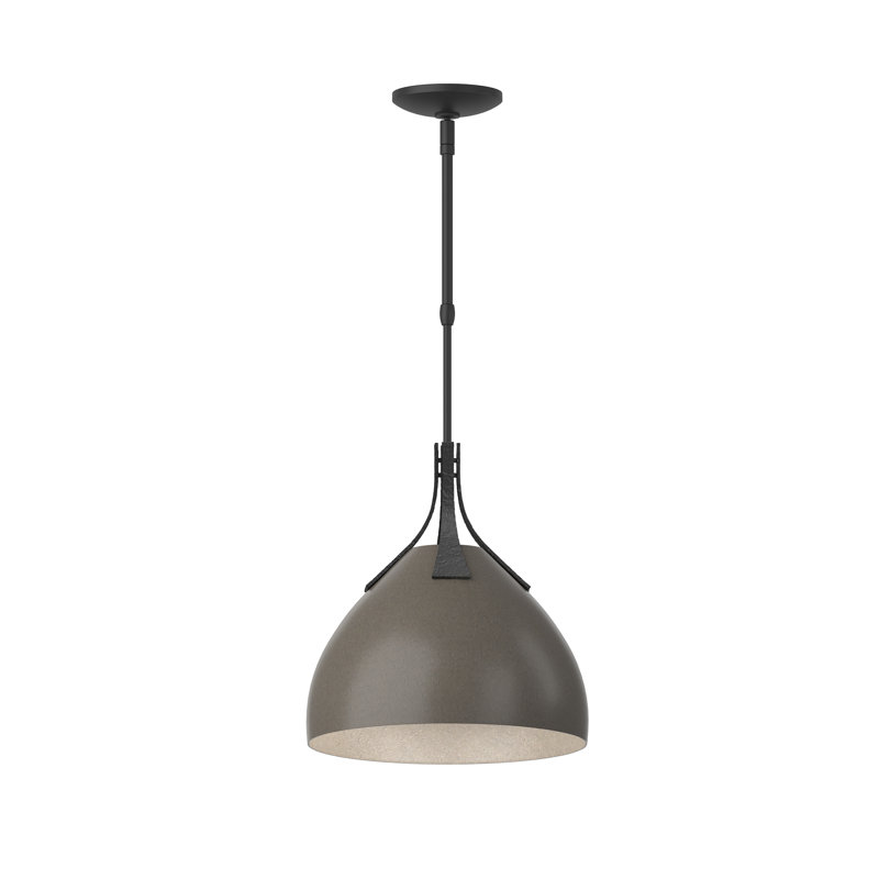 Summit 1 - Light Single Dome Pendant, Dark Smoke, Black