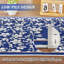 Tapis de couloir floral lavable 2 x 6 po, antidérapant, à poils courts, doux pour l'entrée, la cuisine, la chambre d'enfant, beige, vert, bleu, lavable à la machine.-832994632
