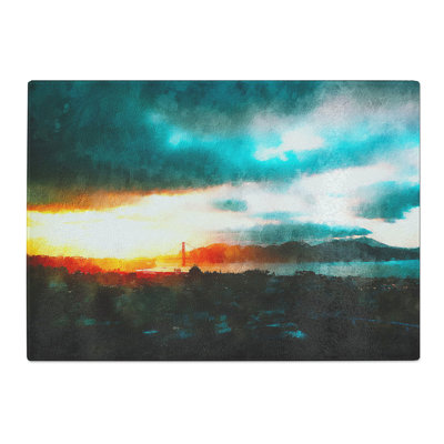 Tempered Glass San Francisco Skyline Chopping Board