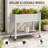 Ashen Gramercie 43.35"W Resin Elevated Garden Bed on Wheels（light grey）-213334723