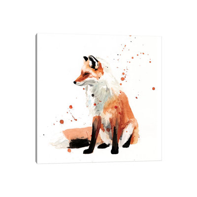 Watercolour Fox I by Victoria Borges - Wrapped Canvas Gallery-Wrapped Canvas Giclée