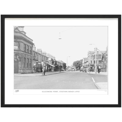 Ellesmere Port, Station Road C1955 by Francis Frith - Single Picture Frame Print