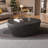 Marble Top Goose Eggs Shape Leather Coffee Modern Sofa Table For Living Room Furniture-2089581075