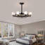 Ventilateur de plafond Dia 33 pouces pour chambre à coucher, salon, cuisine, entrée de ferme, grain de bois