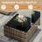 Outdoor Wicker Patio Loveseat Sofa With Cushions, All-Weather PE Rattan Outdoor Couch With Adjustable Feet, Anti-Slip Cushions & Modern Side Table For Porch, Backyard-2067225485