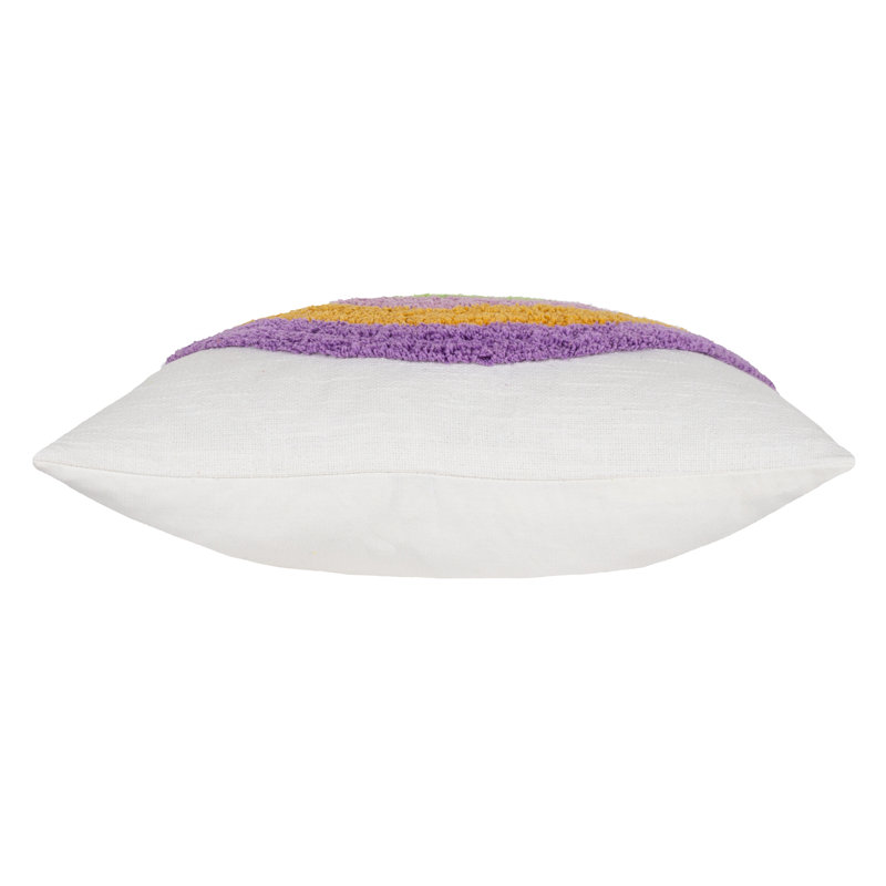 Rainbow Tassels Square Throw Cushion, Polyester/Polyfill